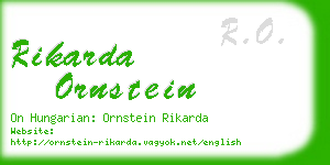 rikarda ornstein business card